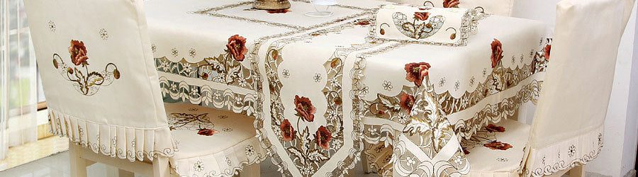 New Tablecloth Pastoral Style Polyester Household Dining Table Cloth Tablecloth Sets Multi-Purpose Cover Towel Home Fabric Wholesale