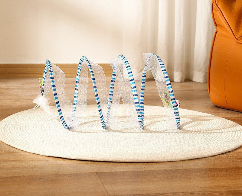 New Pet Supplies Type Cat Tunnel Toy Foldable Channel since Hi Cat Toy Cat Teaser Steel Wire China