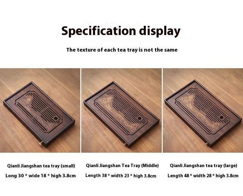 GIANXI Jiangshan Tea Tray Household Small Drain Tea Table Bamboo Tea Tray Kung Fu Tea Set Accessories Tea Sea Dry Brewing Table