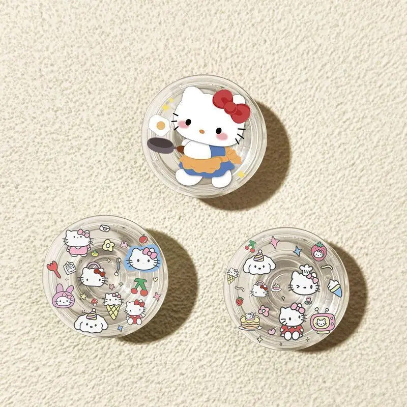 Sanrio HelloKitty Circular Airbag Bracket Ins Girl Heart 360 degree Rotating Adjustable Mobile Phone Holder Portable stand