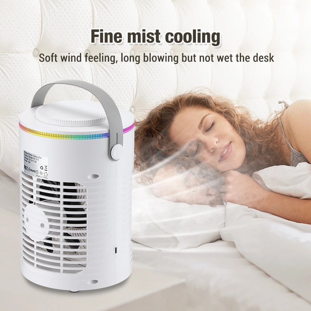 Portable Cold Air Conditioner Evaporative Air Cooler Mini Usb Table Fan Desktop Air Conditioning Fan Humidifier for Home Room