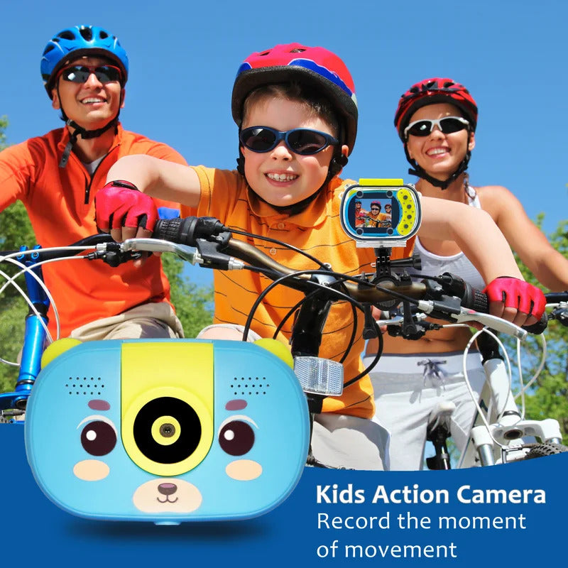 Kids Mini Waterproof Camera, Take Pictures & Record Videos & Games, Swimming & Sports USB Charge & 720P Resolution, Perfect Gift