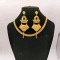 Luxury Gold Plated Dubai Jewelry Set For Women African Copper Twist Bold Design Earrings Necklace Bracelet Quality Jewelry Gift