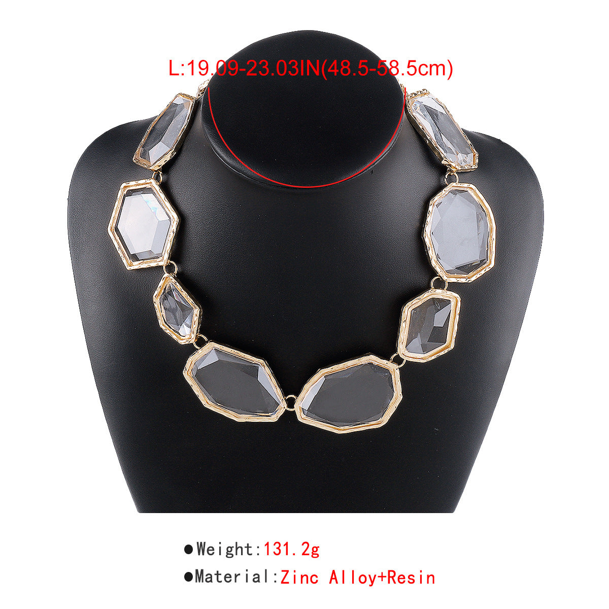 Trendy Accessories ZA Personality Fashion Exaggerated Geometric Resin Colorful Earrings Necklace
