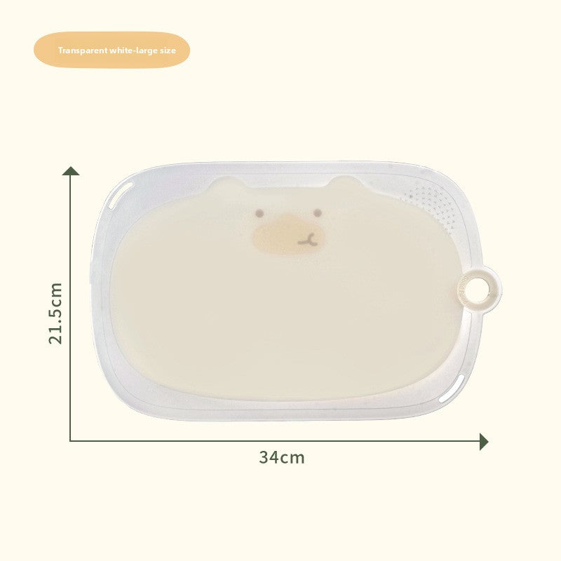 Cute Cutting Board Chopping Board for Fruits Plastic Mildew-Proof Mini Classification Baby Home Small Cutting Board Baby Food Supplement