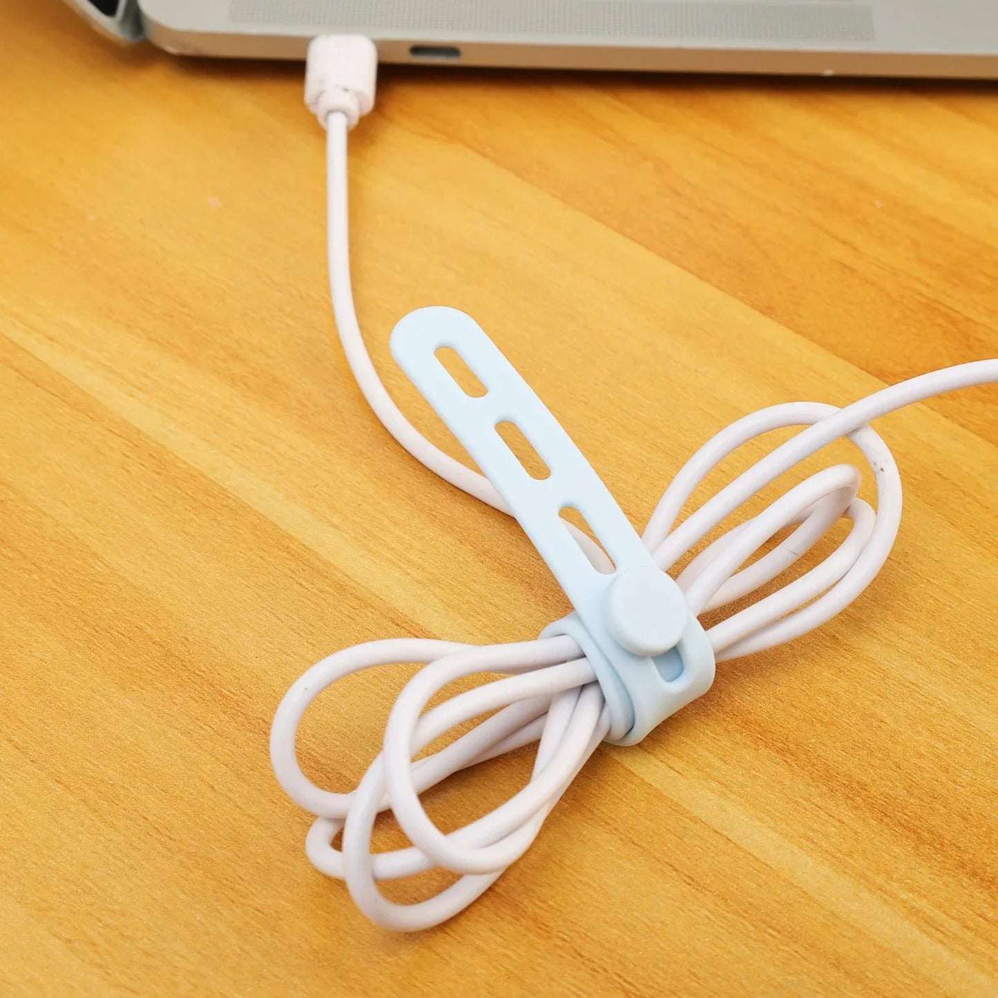 Silicone Cable Winder Charge Line Management Adjustable Straps Lock Cable Tie Straps for Home Office Reusable Data Wire Managers