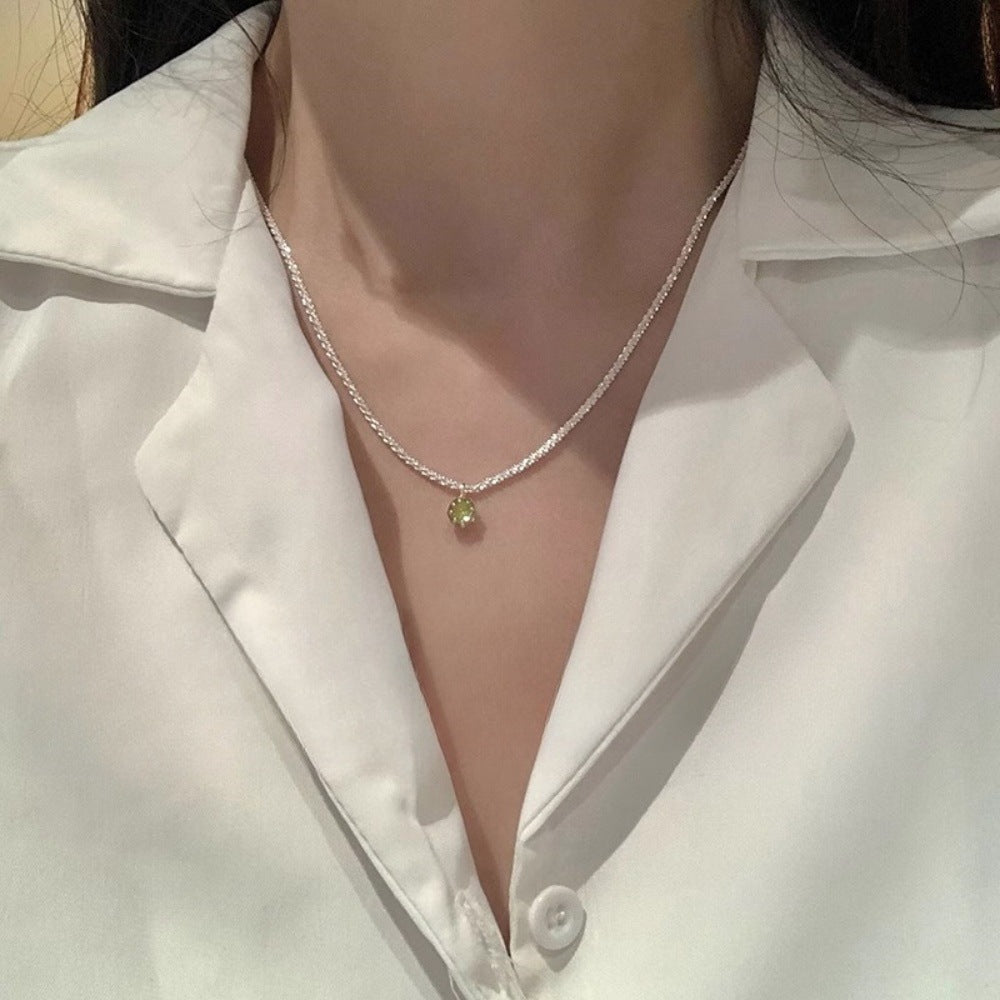 Liluo New S925 Sterling Silver Pearl Necklace Accessories for Women, Non-Fading, High-End Feel, Versatile Spring and Summer Clavicle Chain Wholesale