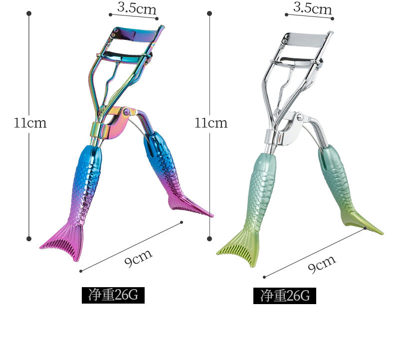 Mermaid Tail Eyelash Curler Portable Natural Curling Non-Pinch Beginner Eyelash Curler Beauty Tool Wholesale