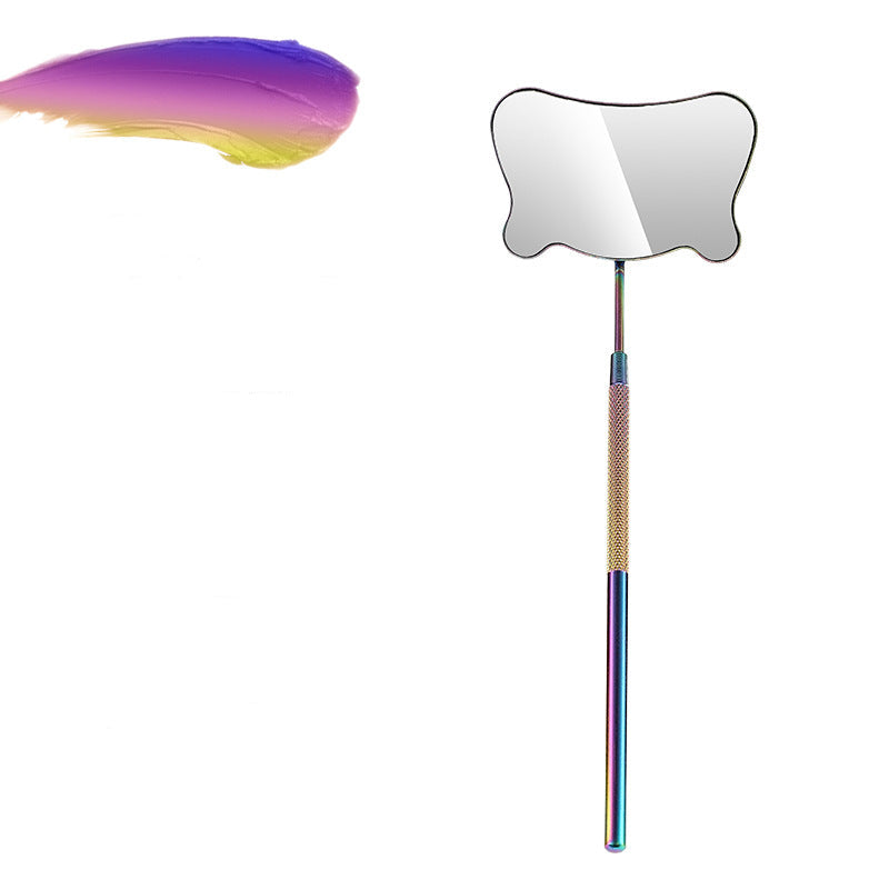 Hot-Selling Cross-Border Stainless Steel Grafting Flowering Auxiliary Tool Special Makeup Beauty Mirror Eyelash Inspection Mirror Eyelash Extensions