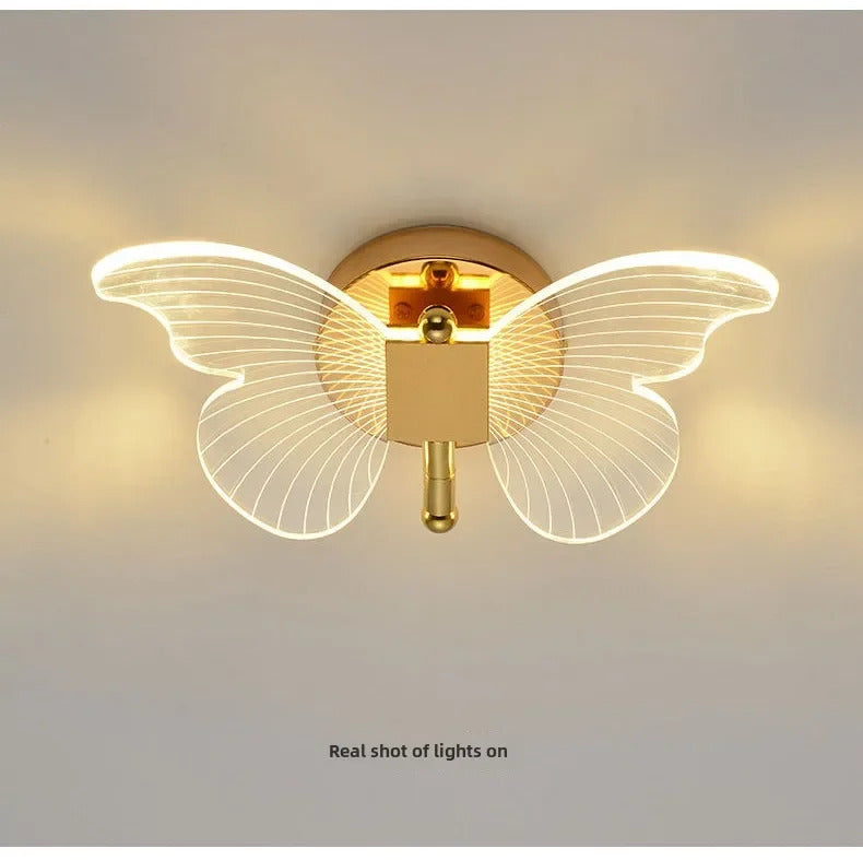Butterfly Wall Lamp Corridor Lamp Modern Simple Creative Nordic Living Room Bedside Bedroom Lamp LED Indoor Lighting Decoration