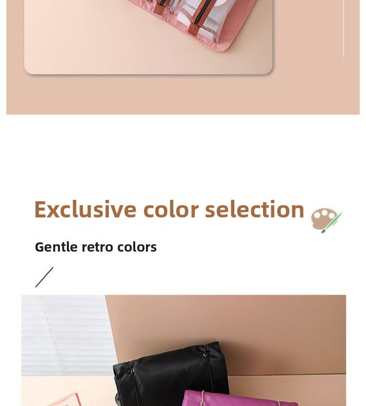 Detachable 4-in-1 Makeup Bag Multifunctional Simple Travel Handheld Foldable Travel Cosmetic Storage Toiletry Bag