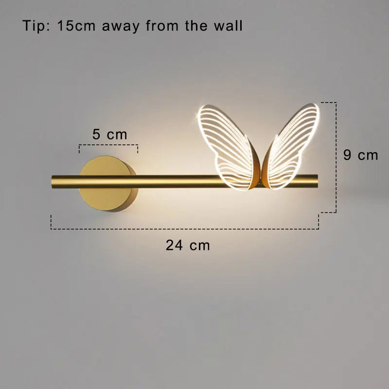 Butterfly LED Wall Lamp Indoor Lighting For Home Living Room Decoration Bedroom LED Night Lights Bedside Lamps