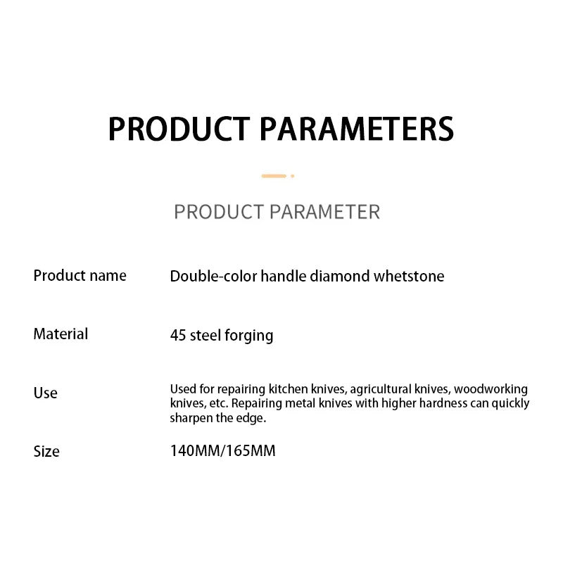 Diamond Sharpening Stone With One Stone And Two Birds Double-sided Flat And Curved Design Easy To Grip Handle Knife SharpenerNew