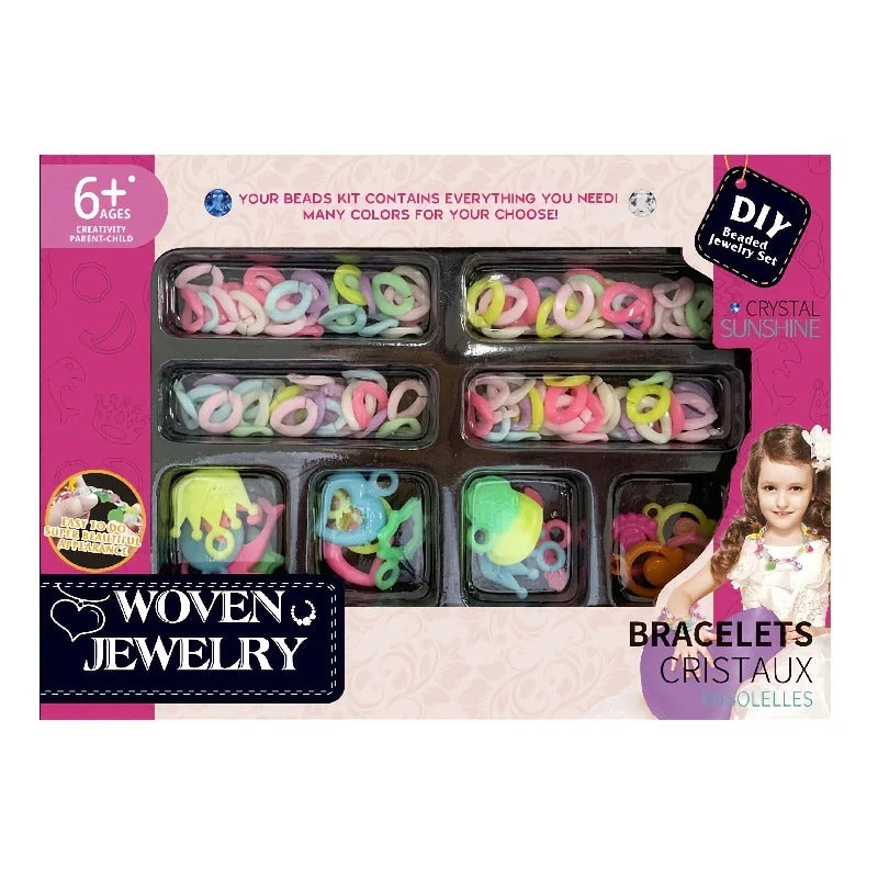 Bracelet Making Kit Including Jewelry Beads  Chains Colorful Charm Beads Pendants DIY Craft For Girls, Jewelry Gift Set For Girl