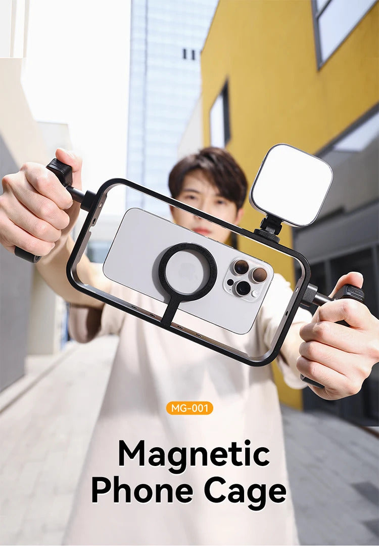 Ulanzi MG-001 Universal Magsafe Phone Cage With Dual Handle Grip Rig Portable Case Stabilizer for Filmmaking Vlog Videomaker Kit