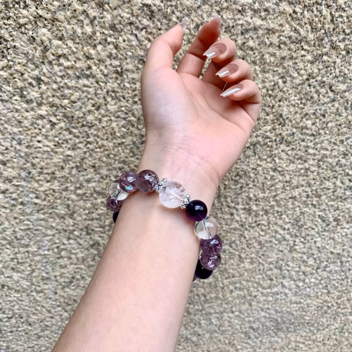 2025 Year of the Snake Bracelet Natural Amethyst Bracelet New Arrival Natural Nine Li Purple Fire New Amethyst Bracelet