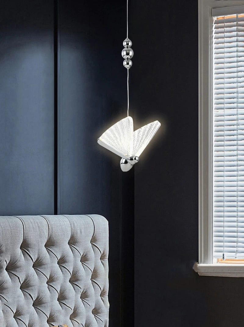 Butterfly Led Pendant Lights Nordic Hanging Lamp Indoor Lighting For Bedside Living Dining Room Kitchen pendente iluminação