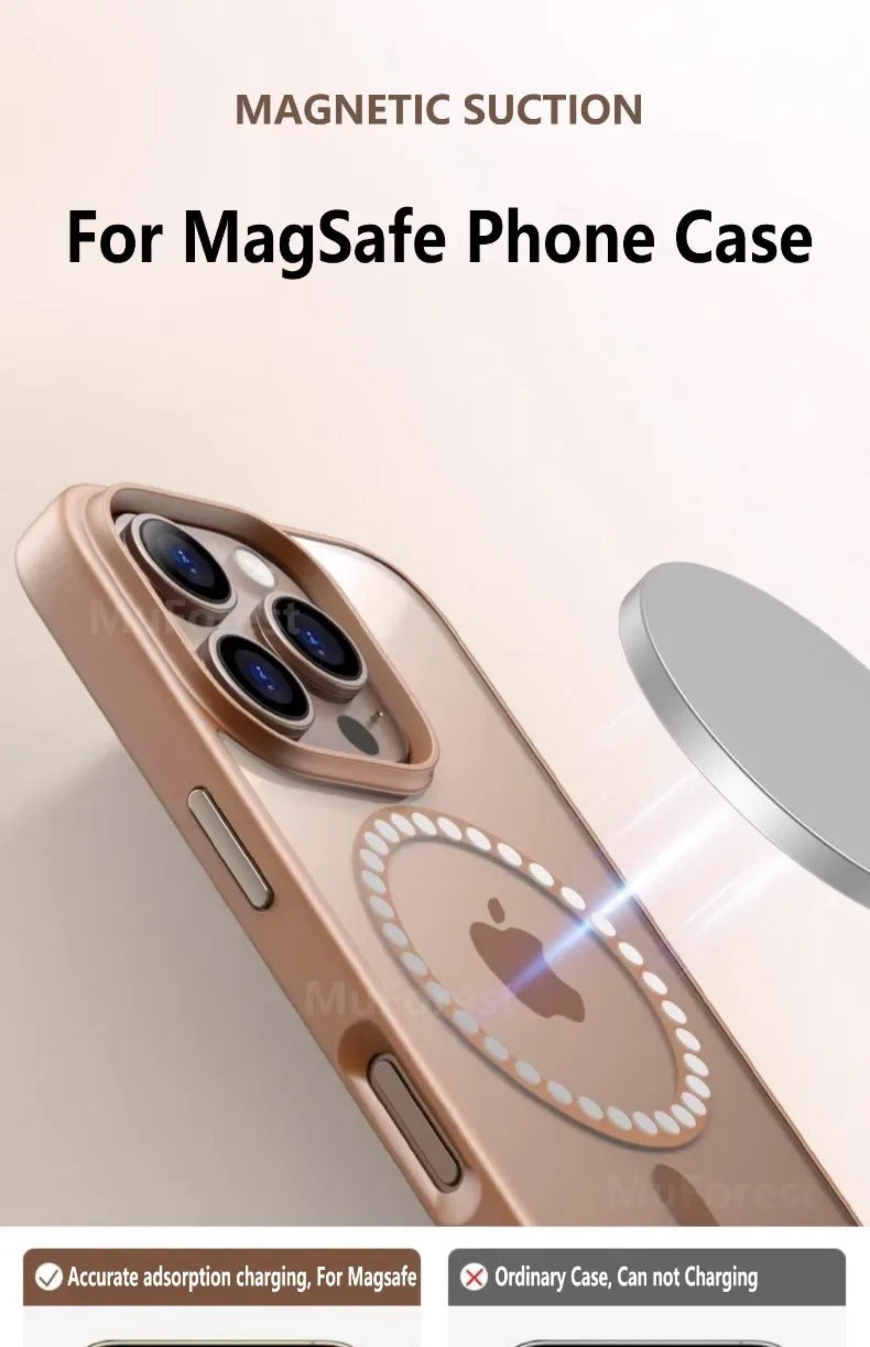Acrylic Luxury Phone Case For iPhone 16 15 14 13 12 11 Pro Max Plus For Magsafe Transparent Magnetic Hard Cover funda