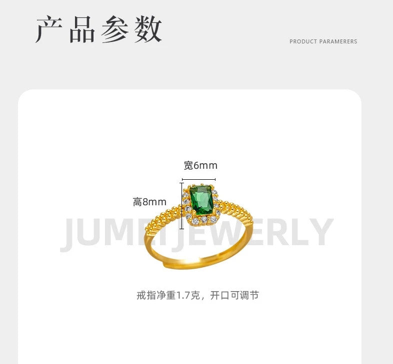 9999 24K  real gold store, same gold women's ring, beautiful moissanite jewelry