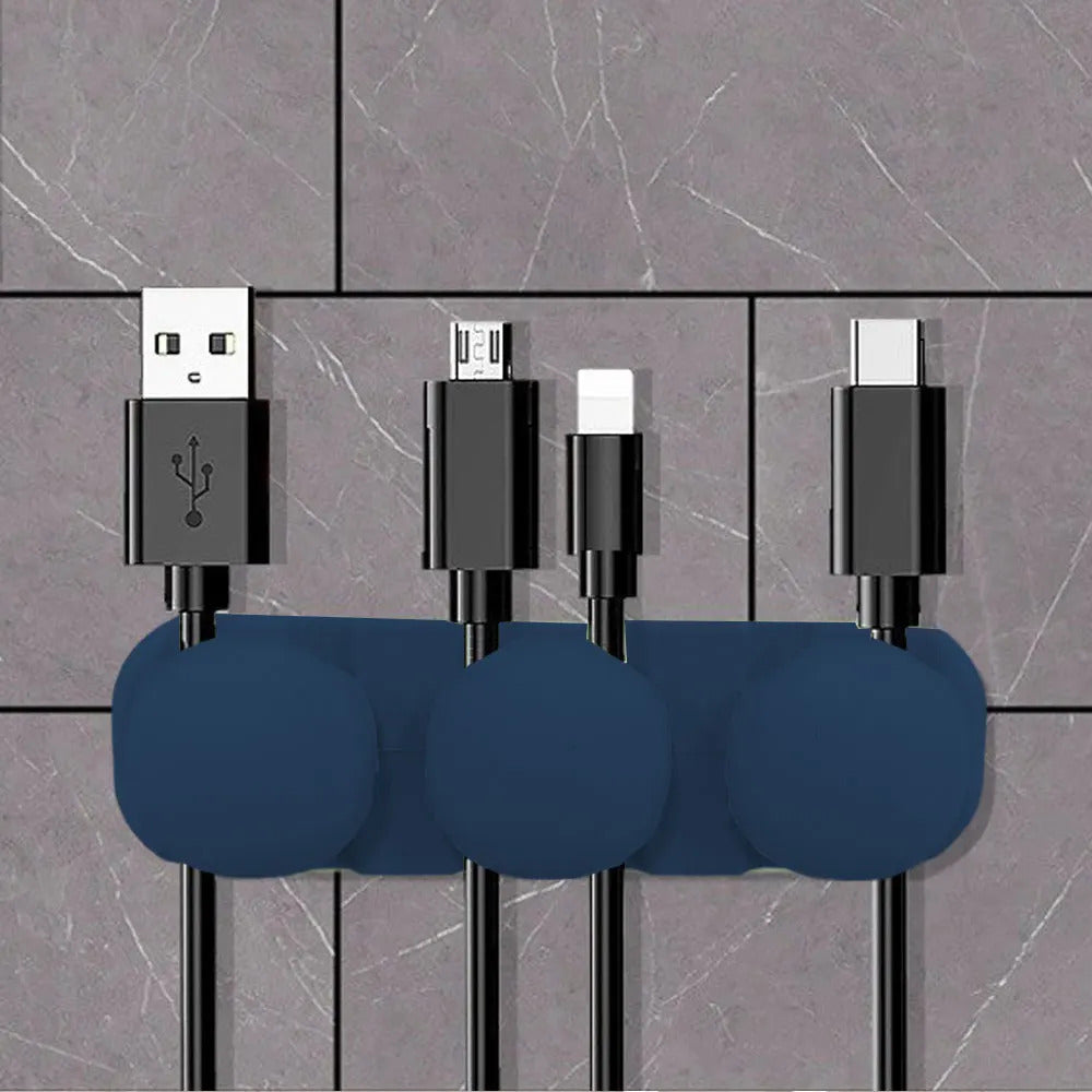 STONEGO Silicone USB Cable Organizer Cable Winder Desktop Tidy Management Clips Cable Holder for Mouse Headphone Wire Organizers