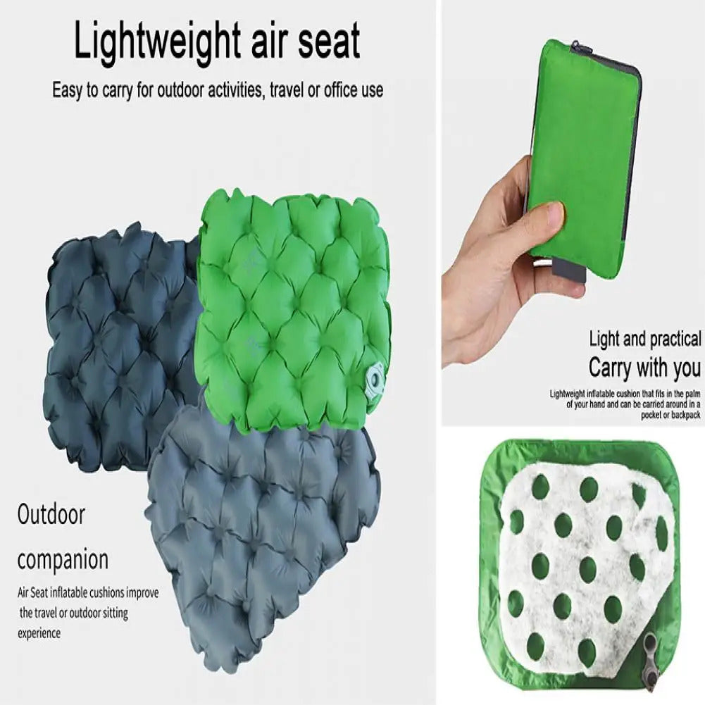 Air Cushion Premium Seat Cushion Waterproof Wear-resistant Comfort for Airplane Car Seats Quick Inflate/deflate Ultimate Air