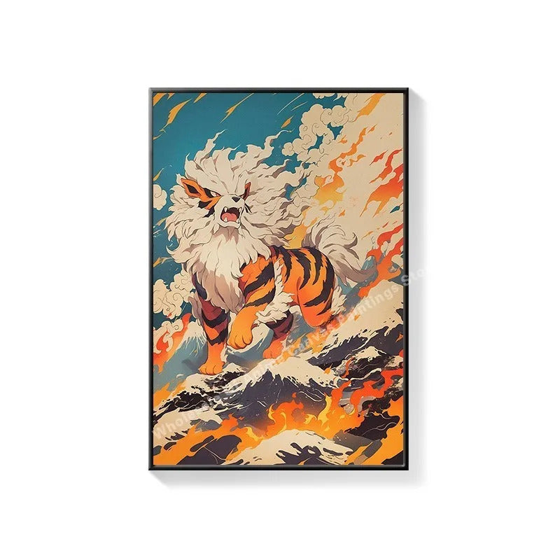 PokeMon Decorations PokeMon PokeMon Pikachu Hanging Paintings Children's Room Cartoon Anime Mural