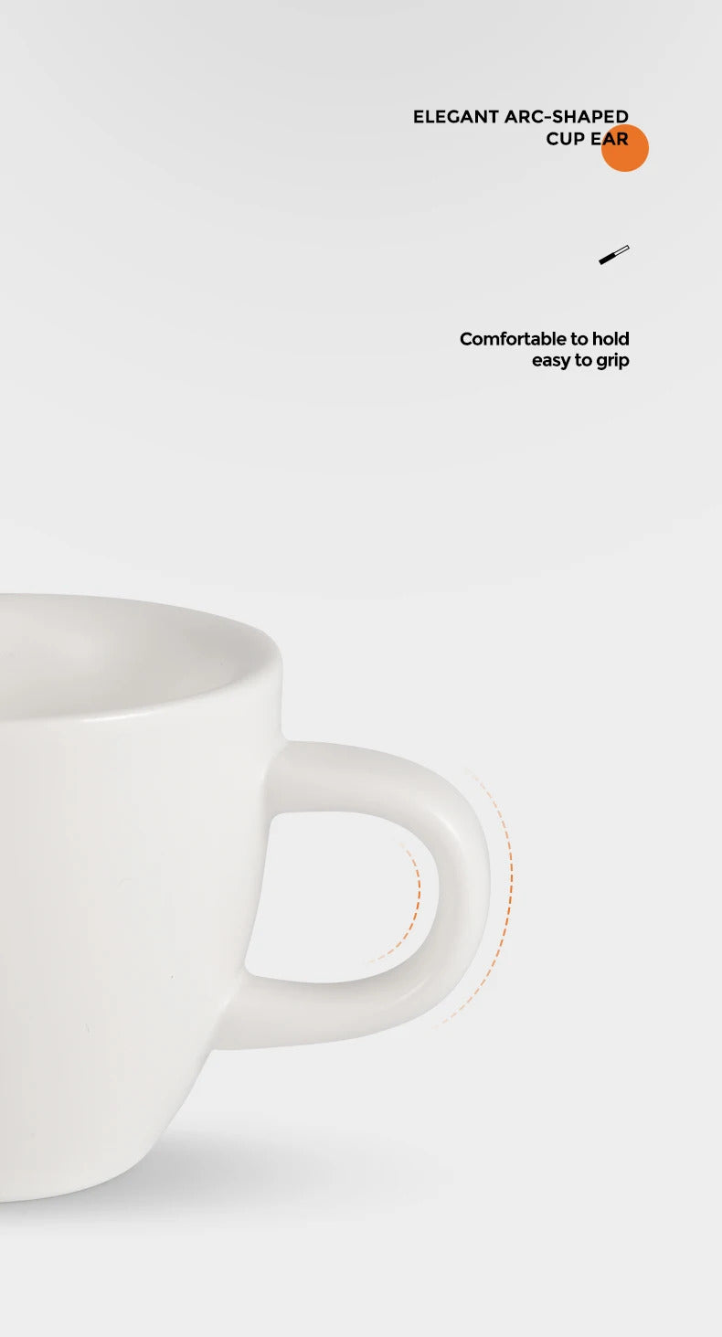 MHW-3BOMBER Espresso Cup with Saucer Set Latte Art Mugs Coffee Mug 80ml Ceramic Espresso Shot Cup Barista Accessories