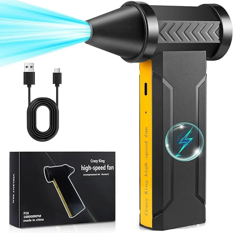 New 360000RPM Electric Air Blower Turbo Jet Fan Brushless Motor High-Speed Turbo Violent Fan USB Charge Powerful Dust Blower