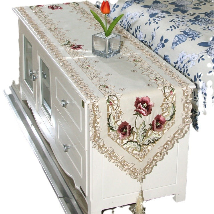 New Tablecloth Pastoral Style Polyester Household Dining Table Cloth Tablecloth Sets Multi-Purpose Cover Towel Home Fabric Wholesale