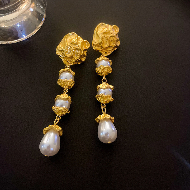 Vintage Earrings Fashion Versatile Ear Jewelry Niche Light Luxury High-end Accessories
