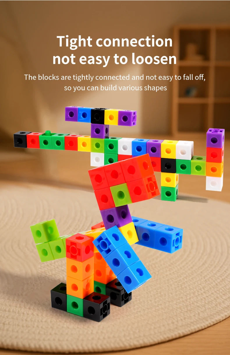 Magic Cube Puzzle Building Blocks Kindergarten Educational Color Recognition DIY Building Blocks Toys Gifts With Changing Colors