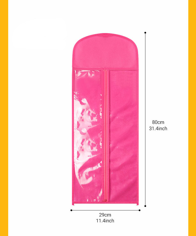 Cross-Border Foreign Trade Non-Woven Wig Storage Dustproof Cover Bag Transparent PVC Wig Hanging Display Storage Rack