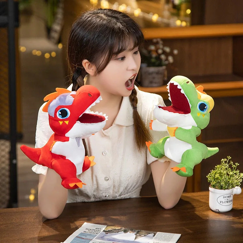 Stuffed Plush Dinosaur Toys Hand Finger Story Puppet Kawaii Dolls Educational Baby Toys Tyrannosaurus Rex Children Gift
