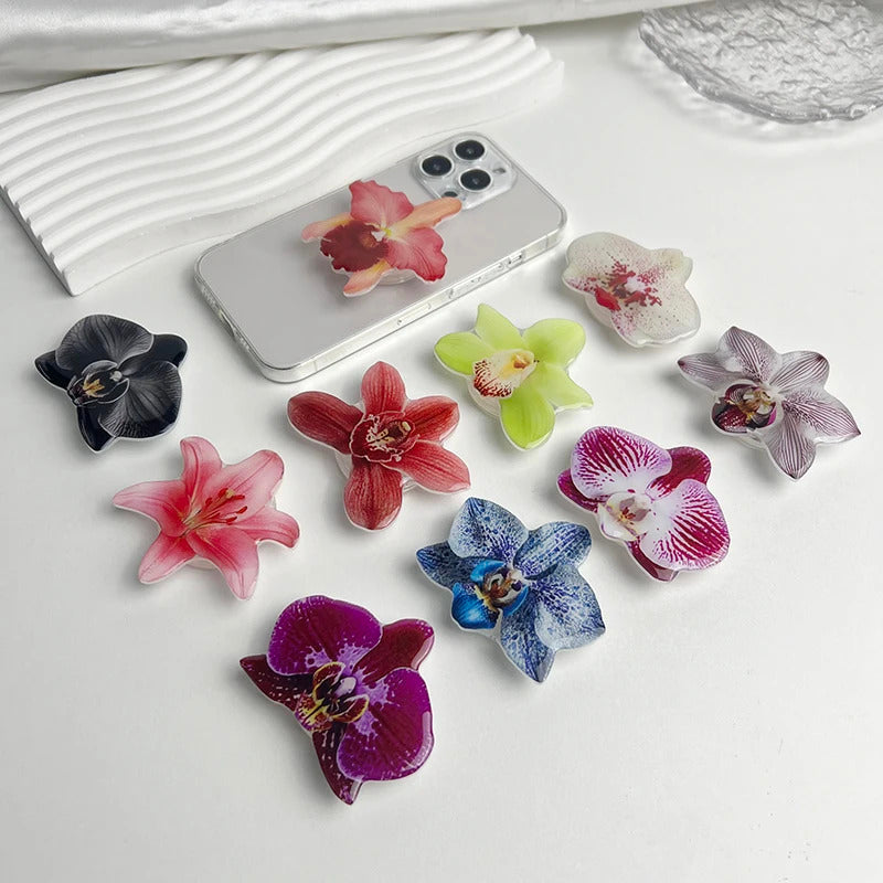 New Orchid Phone Stand Phalaenopsis Socket Grip Network Hot Talent Recommendation Foldable Cymbidium Phone Bracket For IPhone 16
