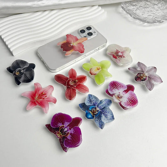New Orchid Phone Stand Phalaenopsis Socket Grip Network Hot Talent Recommendation Foldable Cymbidium Phone Bracket For IPhone 16