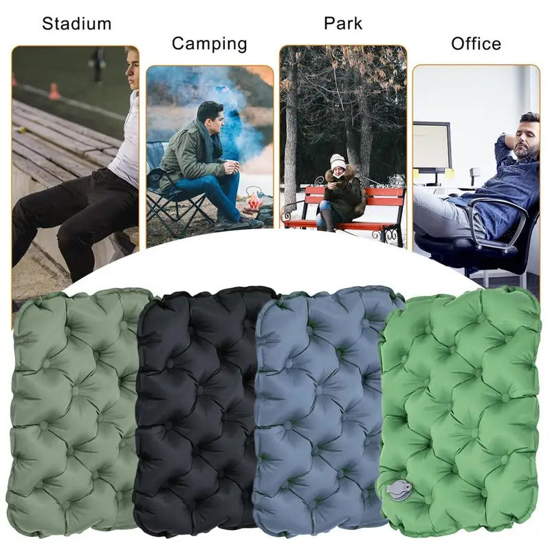 Air Cushion Premium Seat Cushion Waterproof Wear-resistant Comfort for Airplane Car Seats Quick Inflate/deflate Ultimate Air