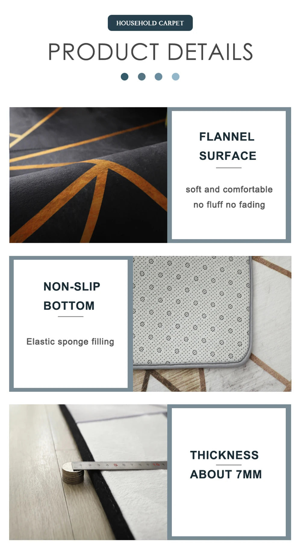 Thickened Flannel Carpet Living Room Children's Bedroom Decoration Floor Rug Cartoon Road Play Mat Soft Tatami Carpets Non-slip