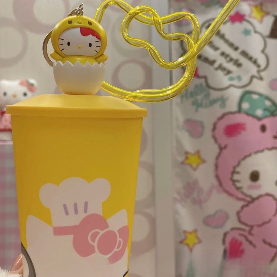 Kitty personalized straw ins color straw hose cute girls high value repeated use