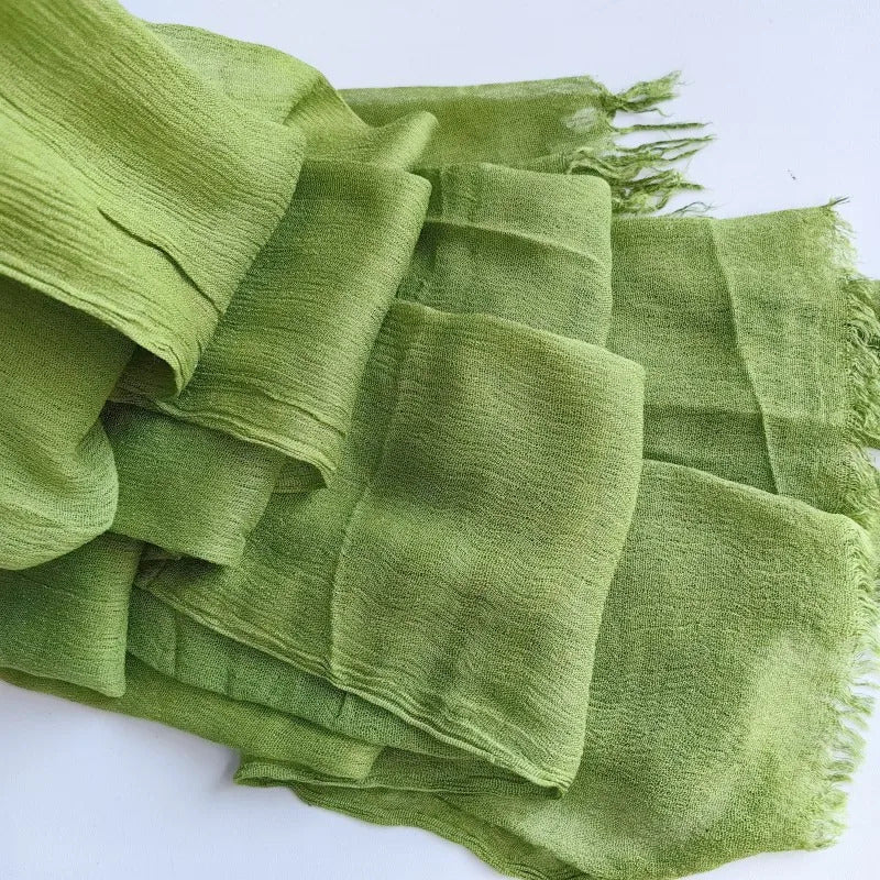 61 Colors Soft Cotton Viscose Scarf Rayon Material Muslim Hijab Mid Eastern Plain Solid Color Headscarf With Tassel