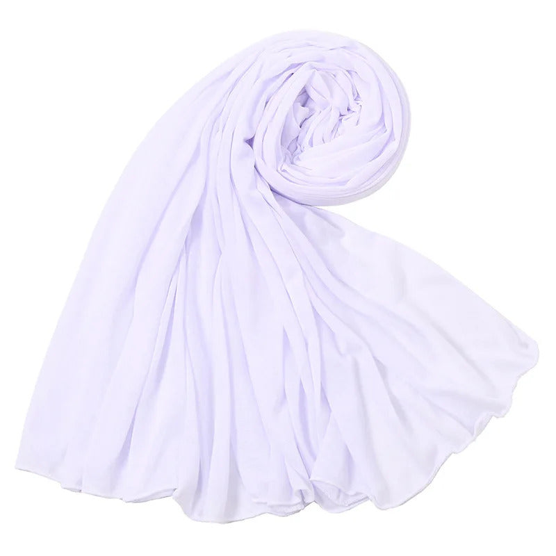 Plain Cotton Jersey Hijab Stretch Scarf Women Muslim Shawl Big Size Long Muffler Fashion Ramadan Headband Turban 180*80cm
