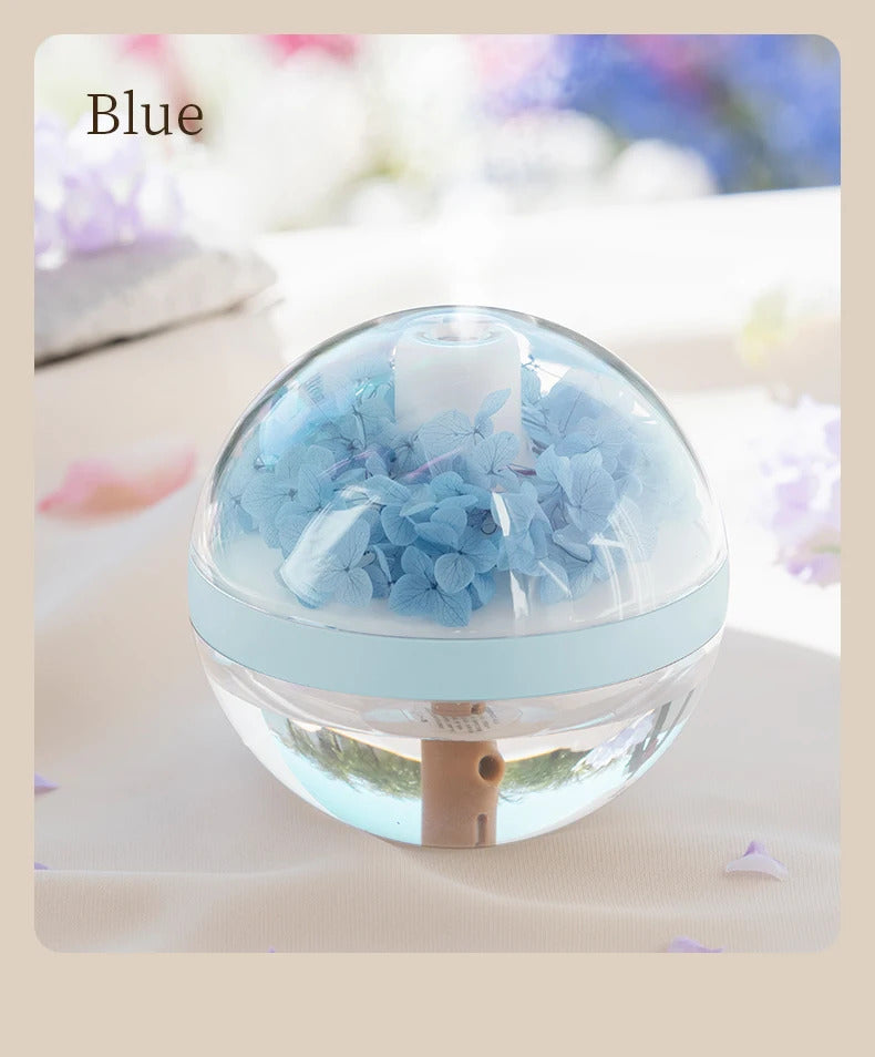 270ML Air Humidifier USB Rechargeable 800mAh Home Hydration Humidifier Colour LED Light Mist Maker Flower Humidificador