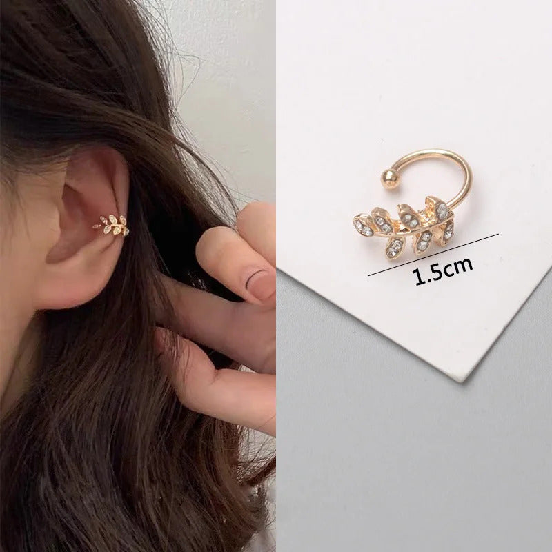 New Gold Color Metal Ear Cuff Non-Piercing Ear Clips Fake Cartilage Earrings Clip Earrings For Women Men Wholesale Ear Jewelry