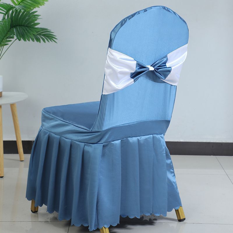 Hotel Restaurant Banquet Special Chair Cover Dining Chair Seat Stool Bench Wooden Chair Universal Chair Cover Bowknot