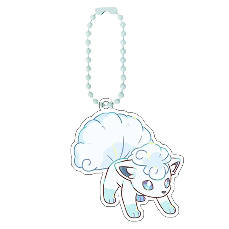 Pokemon Floragato Raichu Rockruff self-Made Cartoon Acrylic Key Chain Backpack Accessories Pendant Anime Classics Collection