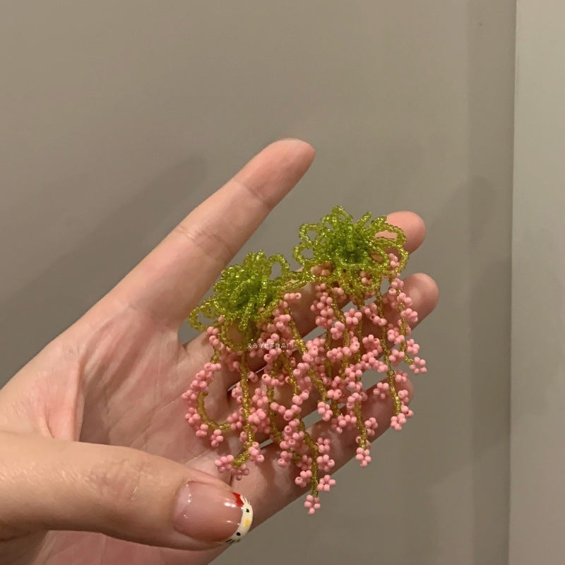 Dopamine Colorful Flower Earrings Suitable for Spring Sweet Cute Young Heart Stud Earrings for Women 2025 New Model