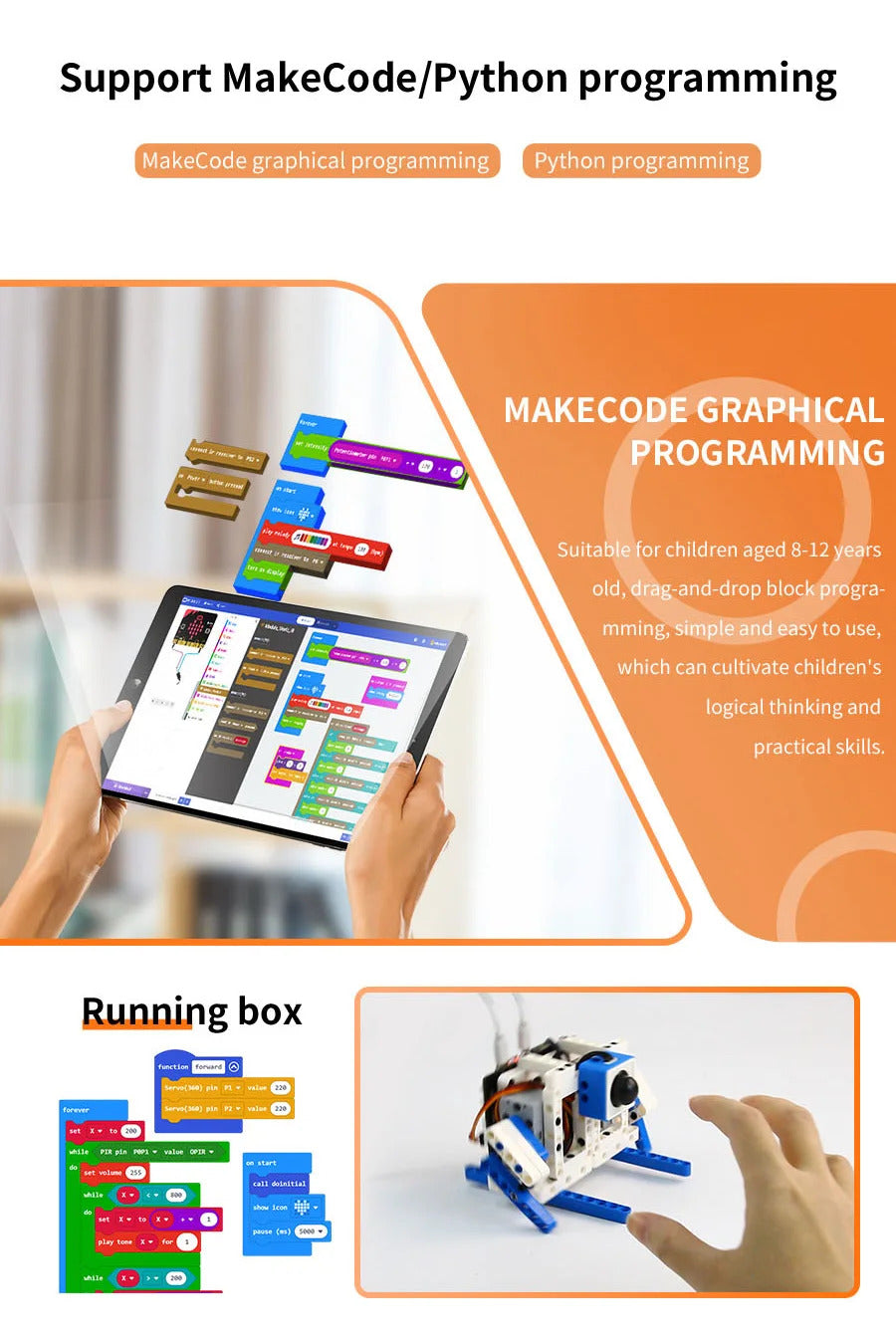 Yahboom 21 in 1 Microbit V2 Robotics Kit DIY Electronic Sensor Kit Programmable Toy for Kids Support MakeCode Python Programming