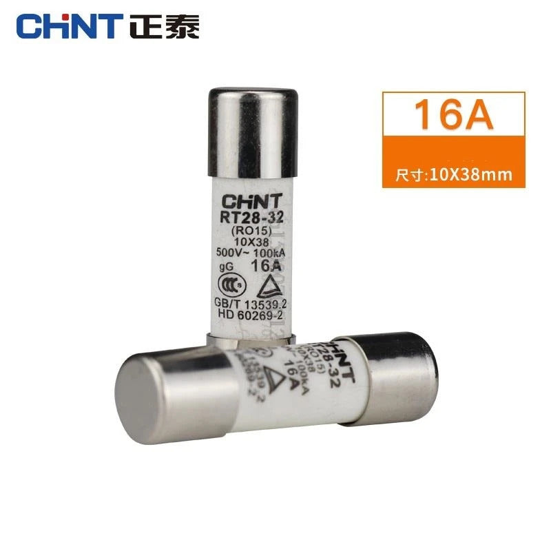 CHINT RT28-32 (RO15) 10X38 RT28 63 (RO16) 14X51 500V 2A 10A 16A 20A 25A 32A 40A 50A 63A Fuse Fusible Core Kit Ceramic Fuse Link