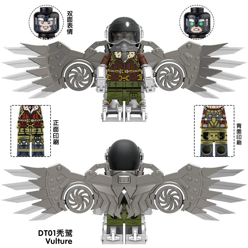 Hot-Selling 4cm Children Anime Figure Hero Building Blocks Kid Gift Assembling Toy Model Mini Movies Characters Figurine Bricks