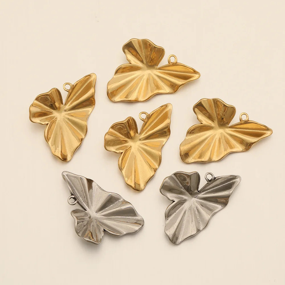 Cordial Design 24*35MM 50Pcs Pendant/Stainless Steel/Jewelry Findings & Components/Leaf Shape//Hand Made/DIY Earrings Making