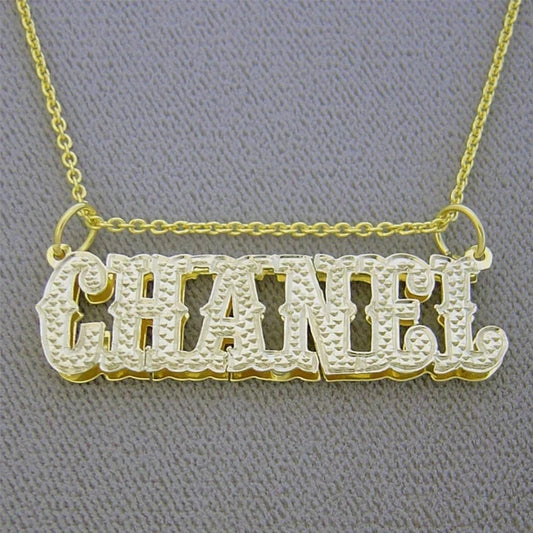 Customized 3D Double-sided Ice Plated Name Necklace Ideas for Father's Day  Hip Hop Necklace Gift for Husband's Birthday Jewelry